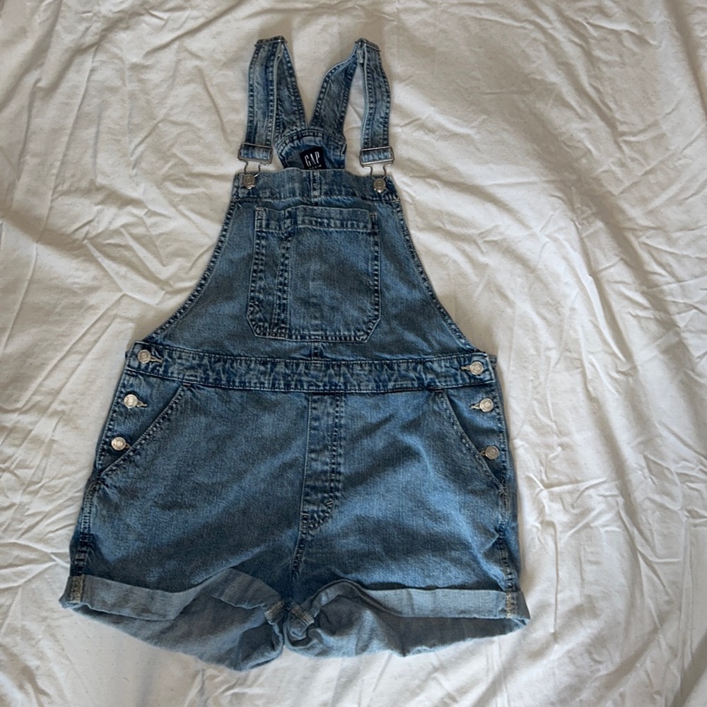 Slouchy Denim Shortalls with Washwell